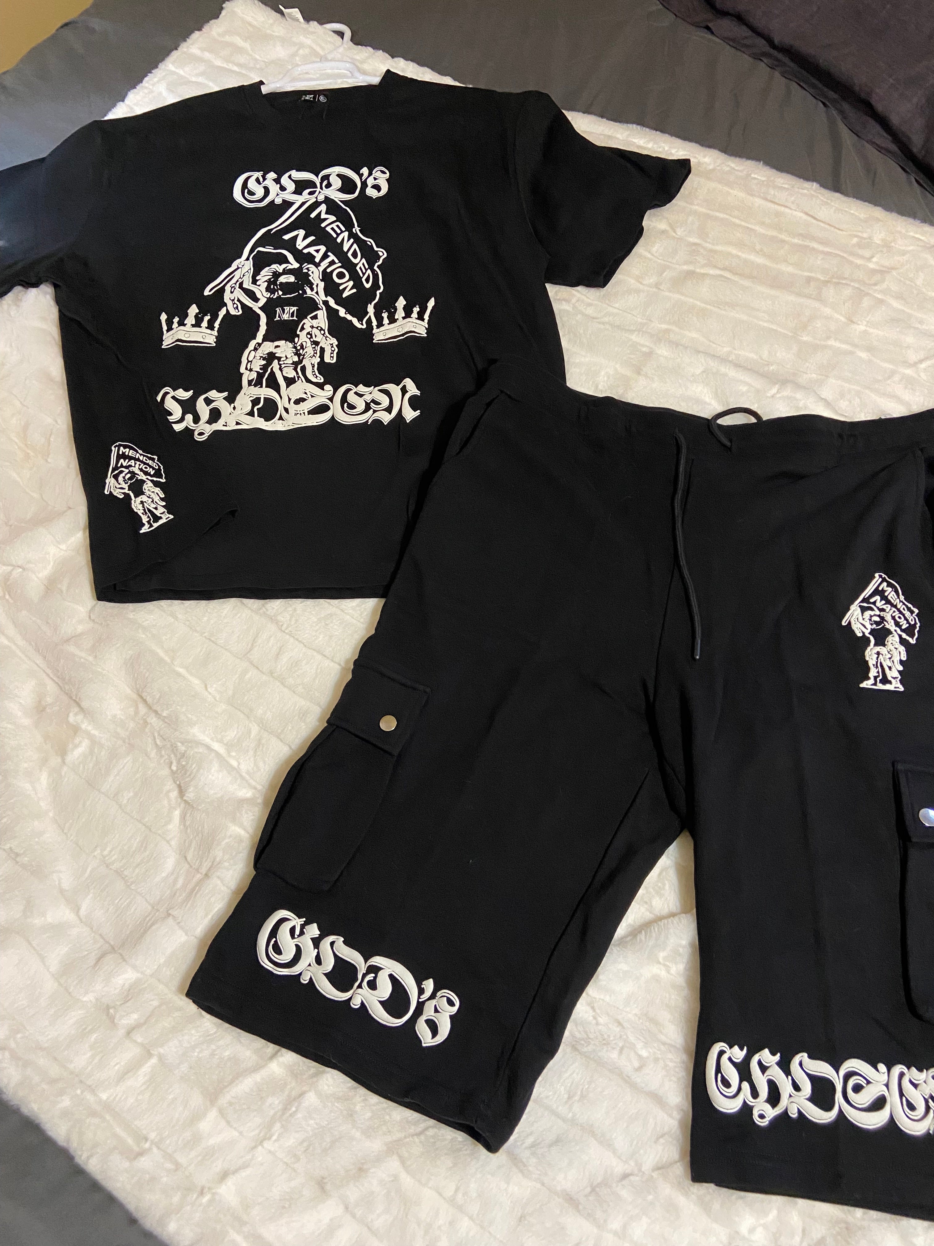 GOD's CHOSEN Oversized Cargo Sweat Shorts