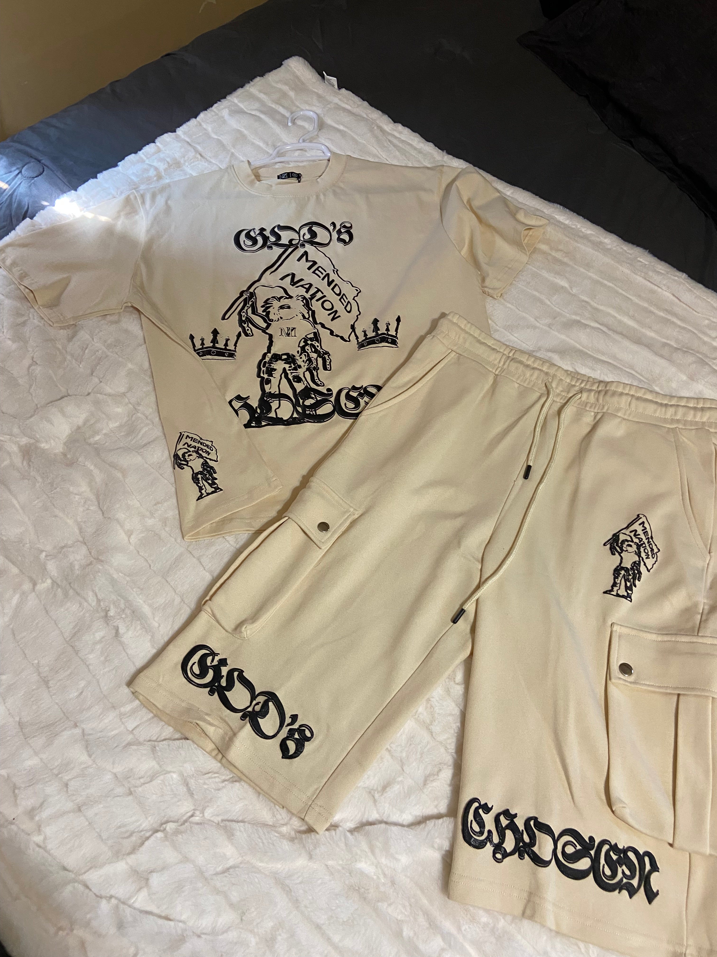 GOD's CHOSEN Oversized Cargo Sweat Shorts
